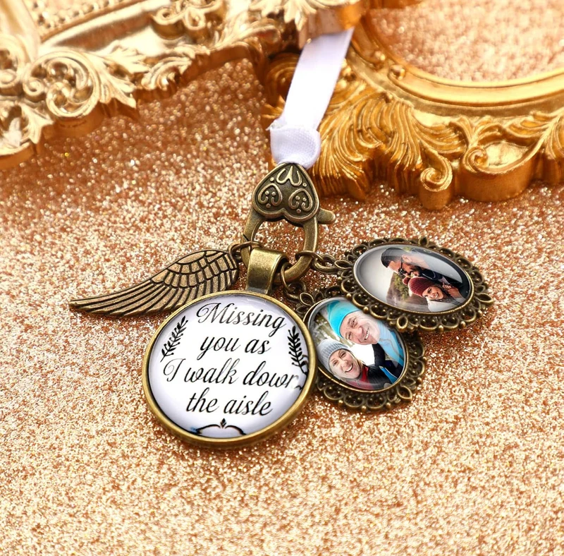 Wedding Bouquet Photo Charms Bridal Bouquet Charm Wedding Accessory