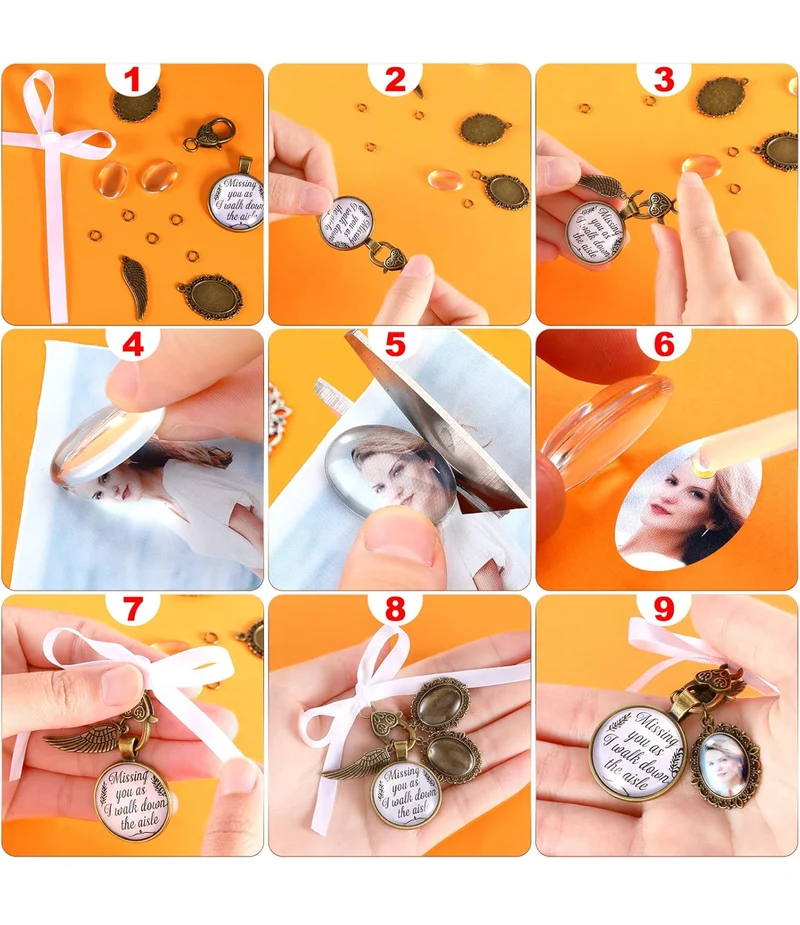 Wedding Bouquet Photo Charms Bridal Bouquet Charm Wedding Accessory