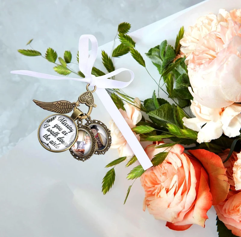 Wedding Bouquet Photo Charms Bridal Bouquet Charm Wedding Accessory
