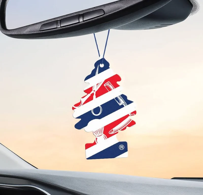 LITTLE TREES Car Air Freshener Hanging Tree Long Lasting Scent - Fresh Shave, (24)