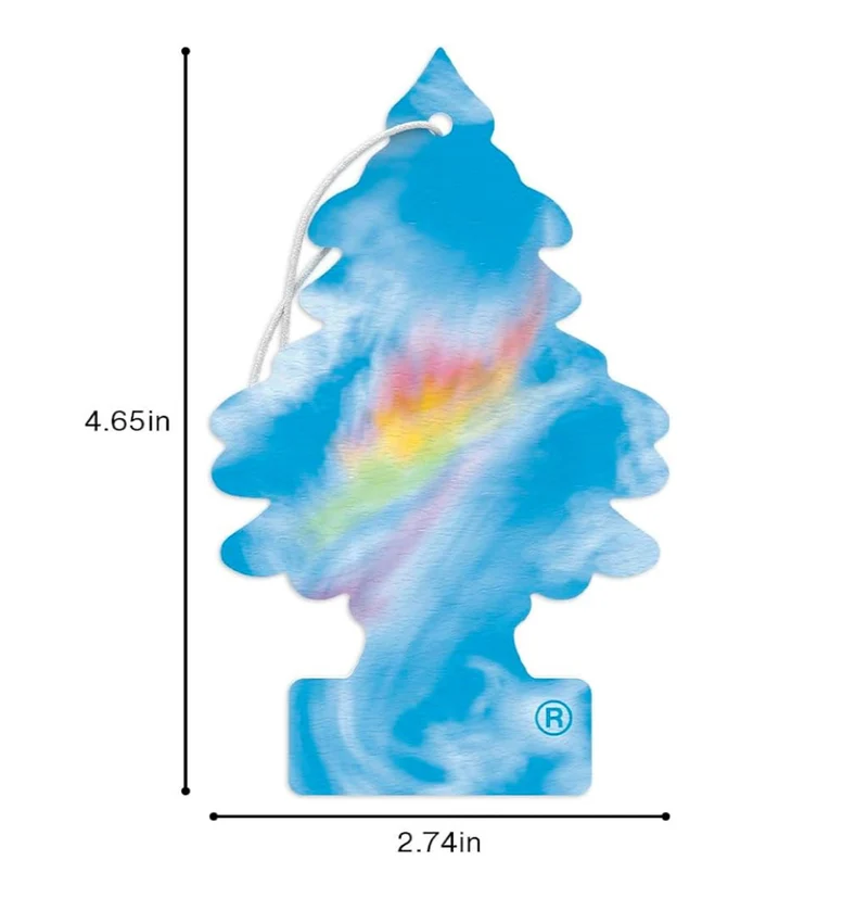 LITTLE TREES Car Air Freshener Hanging Tree Long Lasting Scent - Fire Rainbow (24)