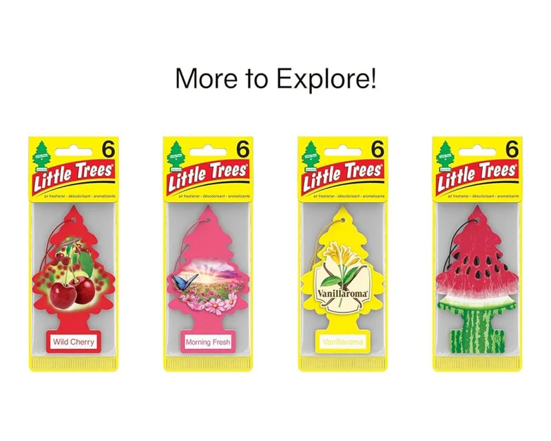 LITTLE TREES Car Air Freshener Hanging Tree Long Lasting Scent - Cotton Candy (24)