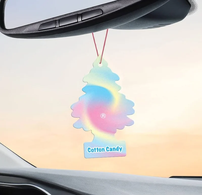 LITTLE TREES Car Air Freshener Hanging Tree Long Lasting Scent - Cotton Candy (24)