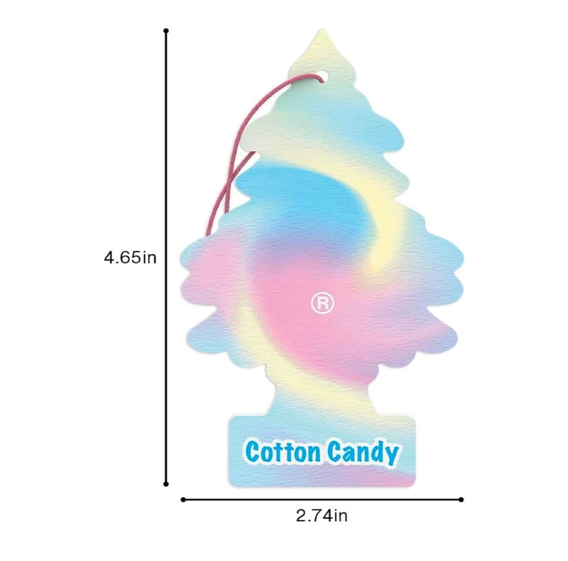 LITTLE TREES Car Air Freshener Hanging Tree Long Lasting Scent - Cotton Candy (24)