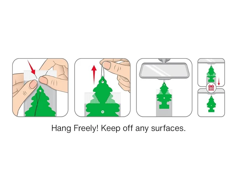 LITTLE TREES Car Air Freshener Hanging Tree Lasting Scent - Coconut (24)