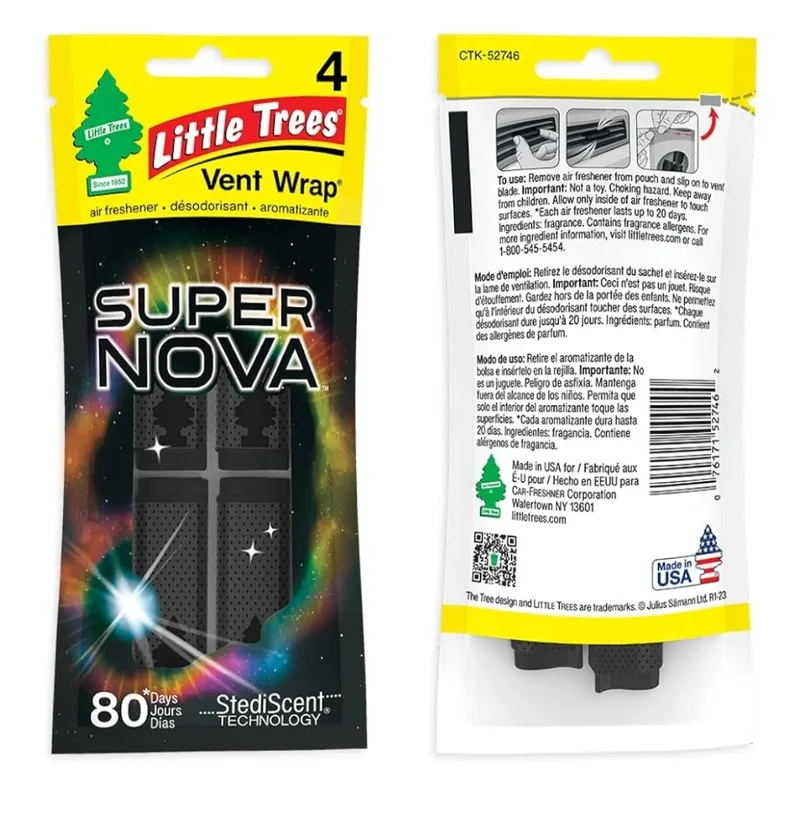 LITTLE TREES Car Air Freshener Vent Wrap Lasting Scent Invisibly Fresh Supernova (16)