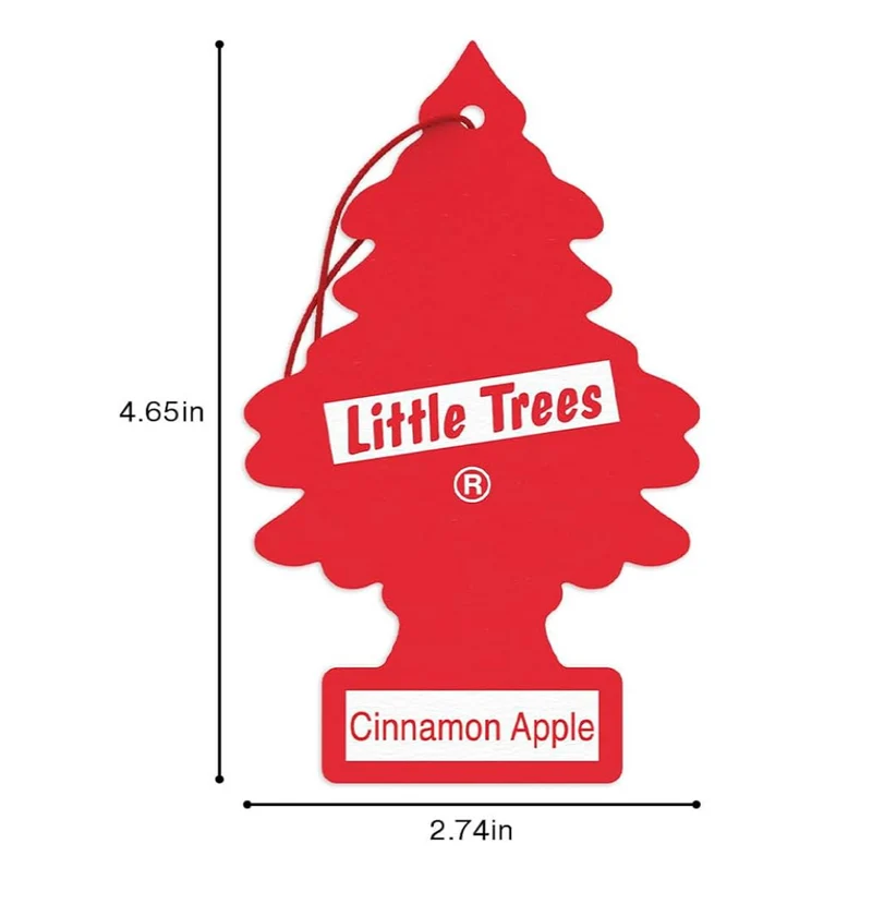 LITTLE TREES Car Air Freshener Long Lasting Scent - Cinnamon Apple - (24)