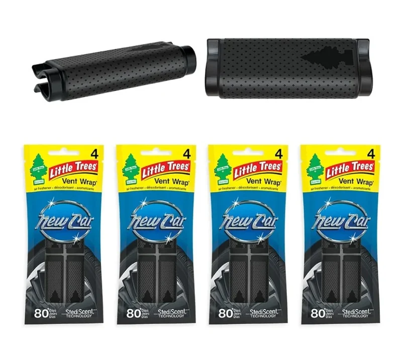 LITTLE TREES Car Air Freshener Long-Lasting Scent - New Car Scent, 4 Packs (4 Count)