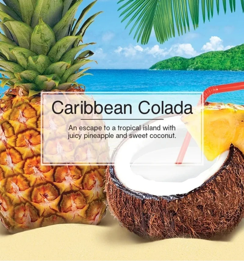 LITTLE TREES Car Air Freshener Lasting Scent- Caribbean Colada, 4 Packs (4 Count)