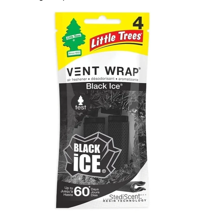 LITTLE TREES Car Air Freshener Invisibly Fresh - Black Ice (16)