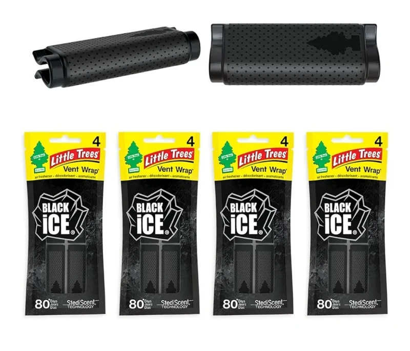 LITTLE TREES Car Air Freshener Invisibly Fresh - Black Ice (16)