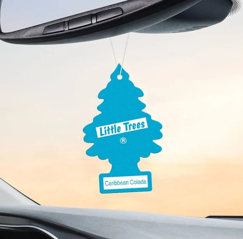 LITTLE TREES Car Air Freshener Hanging Tree Long Lasting Scent - Caribbean Colada (24)