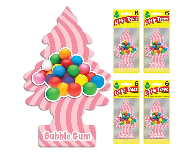 LITTLE TREES Car Air Freshener Long Lasting Scent Bubble Gum (24) Air Fresheners