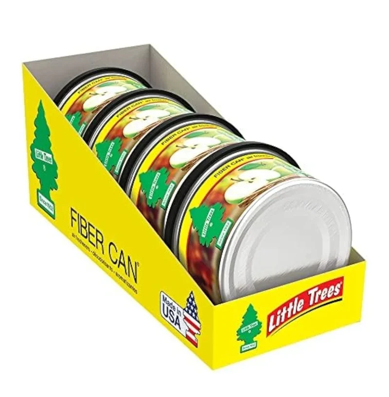 LITTLE TREES Car Air Freshener Fiber Can Long-Lasting Scent - Green Apple (4)