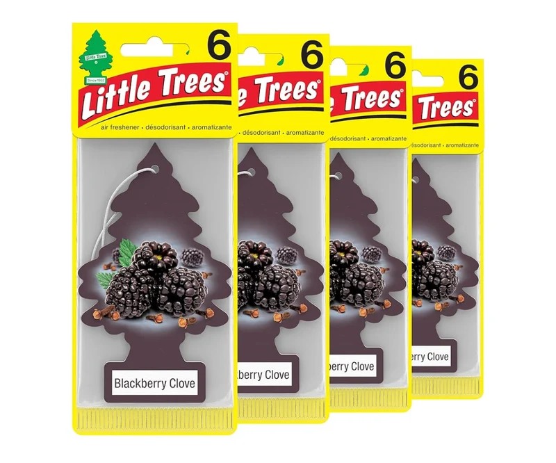LITTLE TREES Car Air Freshener Hanging Tree Scent - Blackberry Clove (24)