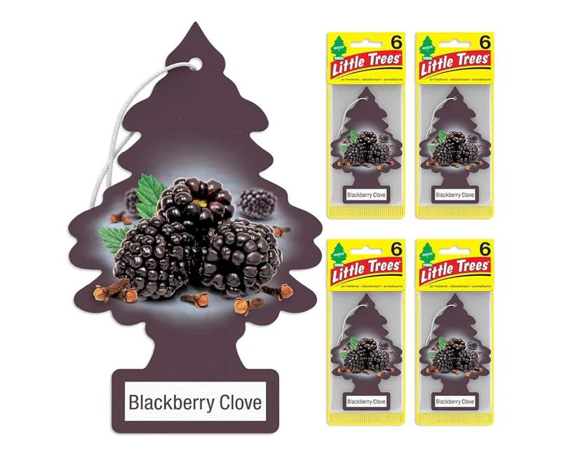 LITTLE TREES Car Air Freshener Hanging Tree Scent - Blackberry Clove (24)