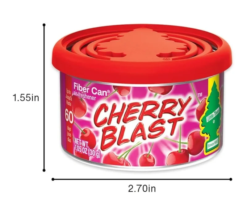 LITTLE TREES Car Air Freshener Fiber Can Scent - Cherry Blast (4) Air Fresheners