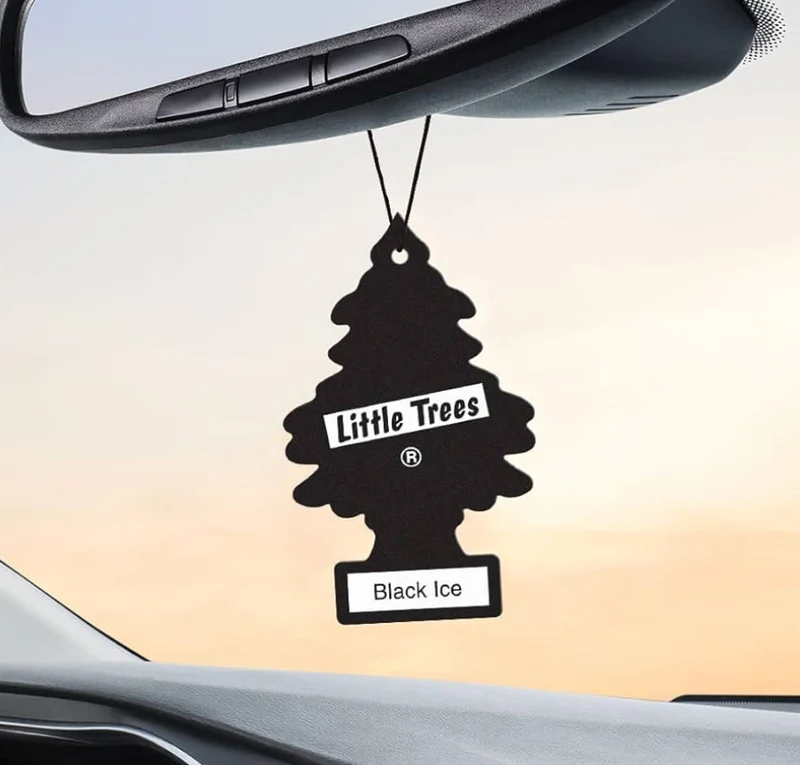 LITTLE TREES Car Air Freshener Long Lasting Scent - Black Ice, 24 counts