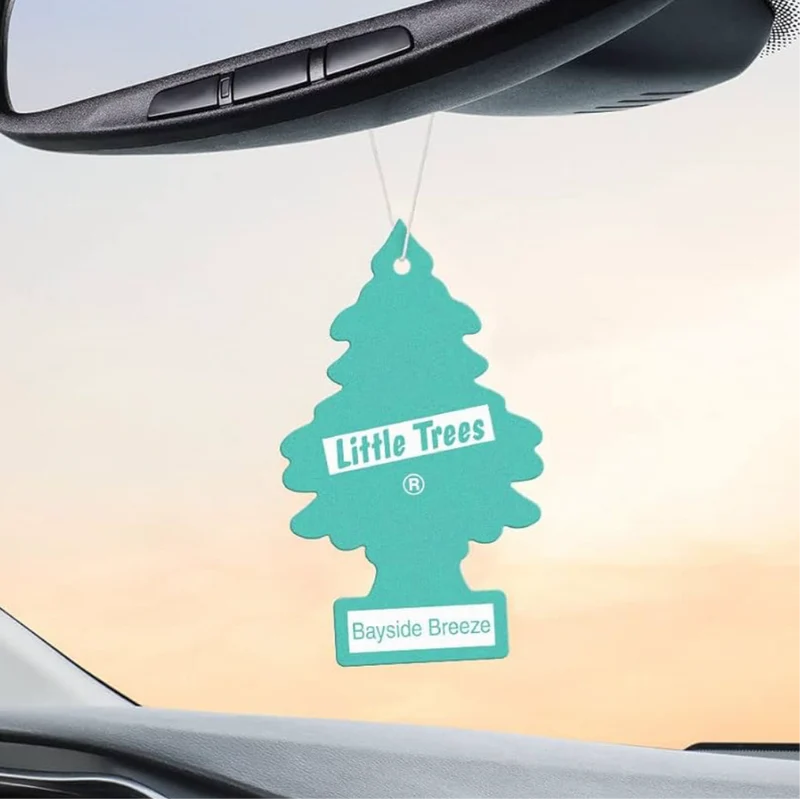 LITTLE TREES Car Air Freshener Hanging Tree Long Lasting Scent - Bayside Breeze 6-Packs