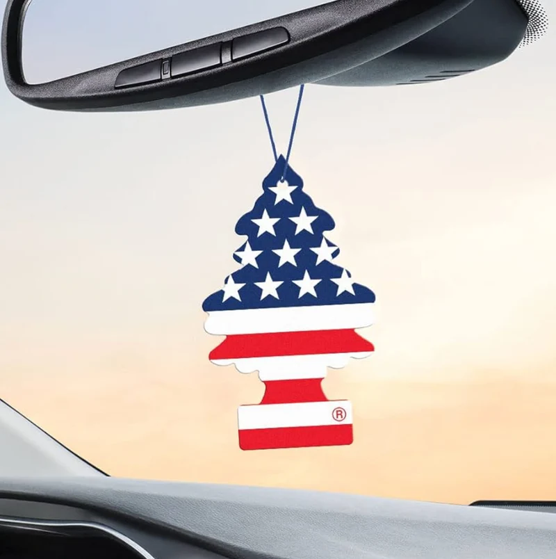 LITTLE TREES Car Air Freshener Hanging Tree Long Lasting Scent - America, (24) Air Fresheners