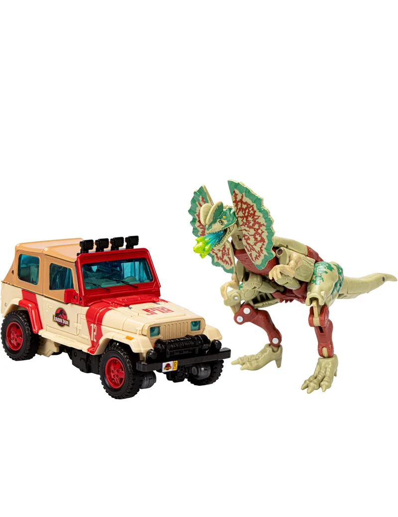 Transformers Collaborative Jurassic Park x Toys Dilophocon & Autobot JP12, Action Figures for Boys and Girls Ages 8 and Up