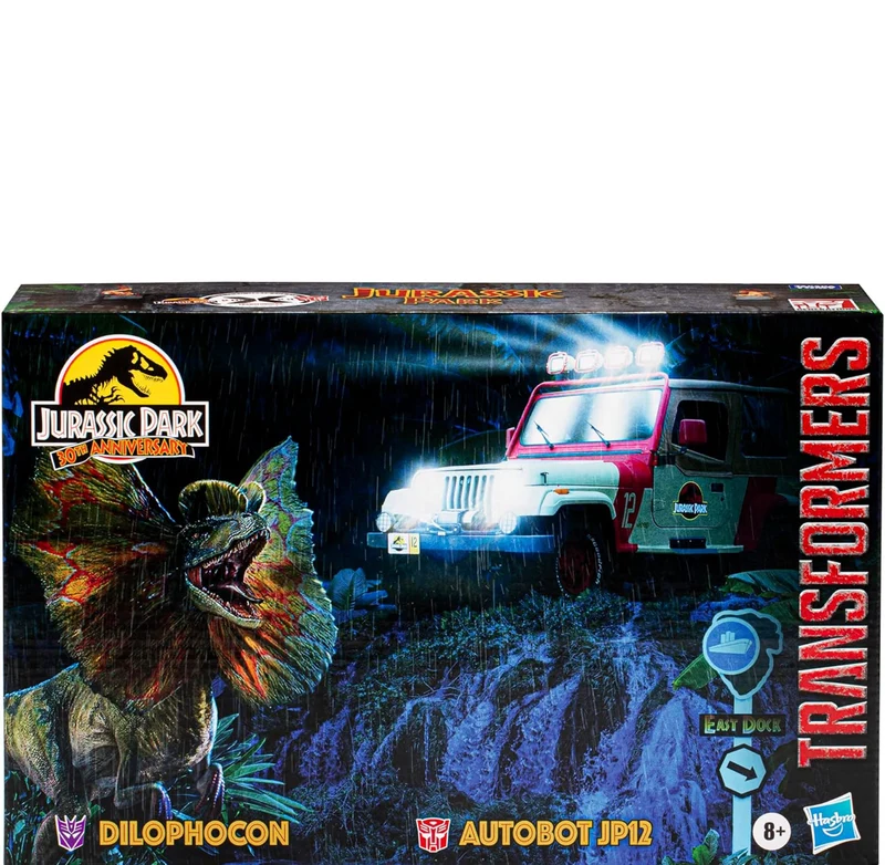 Transformers Collaborative Jurassic Park x Toys Dilophocon & Autobot JP12, Action Figures for Boys and Girls Ages 8 and Up