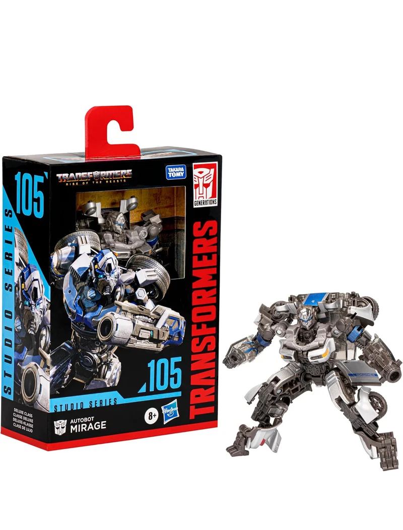 Transformers Toys Studio Series Deluxe Rise of The Beasts 105 Autobot Mirage Toy, 4.5-Inch, Action Figure for Boys and Girls Ages 8 and Up