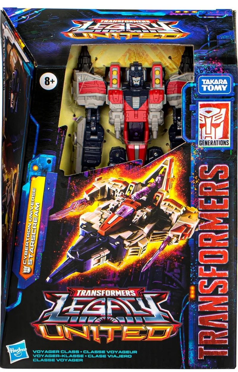 Transformers Legacy United Voyager Class Cybertron Universe Starscream, 7-inch Converting Action Figure, 8+ Years