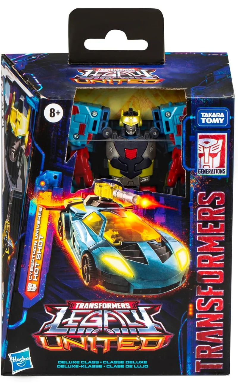 Transformers Legacy United Deluxe Class Cybertron Universe Hot Shot, 5.5-inch Converting Action Figure, 8+