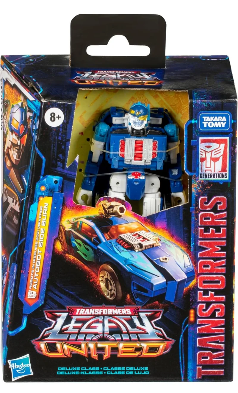 Transformers Legacy United Deluxe Class Robots in Disguise 2001 Universe Autobot Side Burn, 5.5-inch Converting Action Figure, 8+