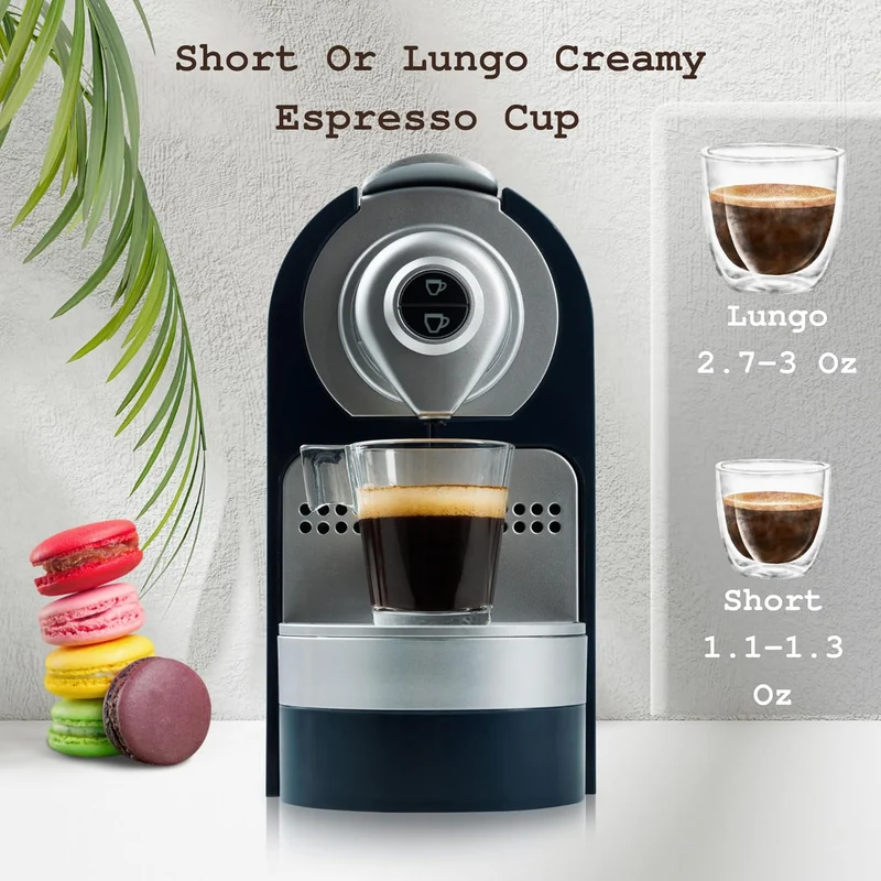 Mixpresso Blue Espresso Machine for Nespresso Compatible Capsule, Single Serve Coffee Maker Programmable for Espresso Pods, Premium Italian 19 Bar High Pressure Pump 27oz, 1400w Capsule Coffee Maker