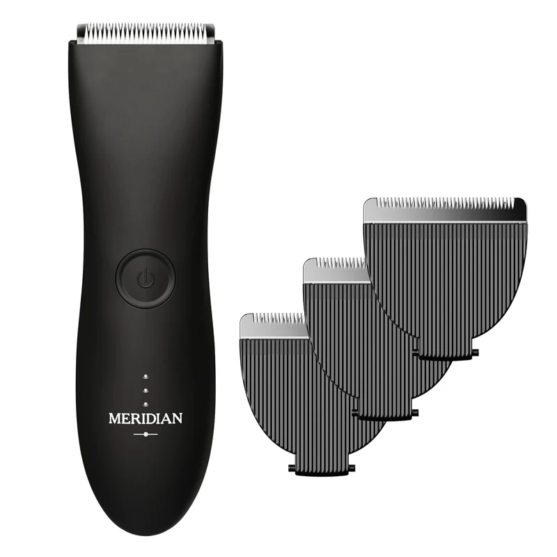 MERIDIAN Ball Bikini Trimmer + 3 Pack Replacement Blades - Onyx