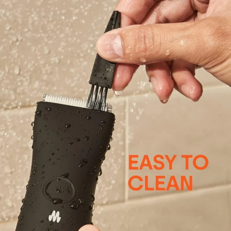 MERIDIAN - The Starter Package - Original Electric Body & Pubic Hair Trimmer Set, 1 Replacement Blade - Cordless, Waterproof, Rechargeable - for Men and Women - Easy & Pain-Free Grooming Kit - Onyx