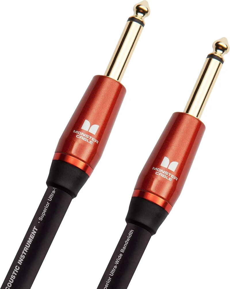 Monster Prolink Acoustic Instrument Cable. 12 ft Guitar Cable. Straight to Straight Cable w/Superior Delivery Speed. Rich & Clean Sound Cord Instrument Cable.