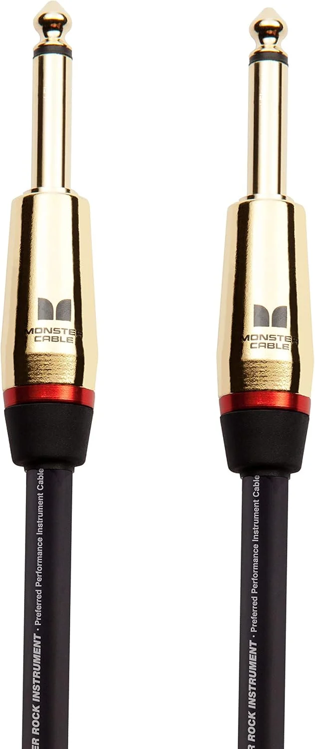 Monster Prolink Rock Instrument Cable - 3 ft Straight to Straight Guitar Cable - 95% Copper Braided Shielded for Electric Guitar