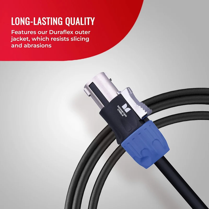 Monster Prolink Performer 600 Speaker Cable with Speak,On Connectors, 20ft, Speak,On Plugs