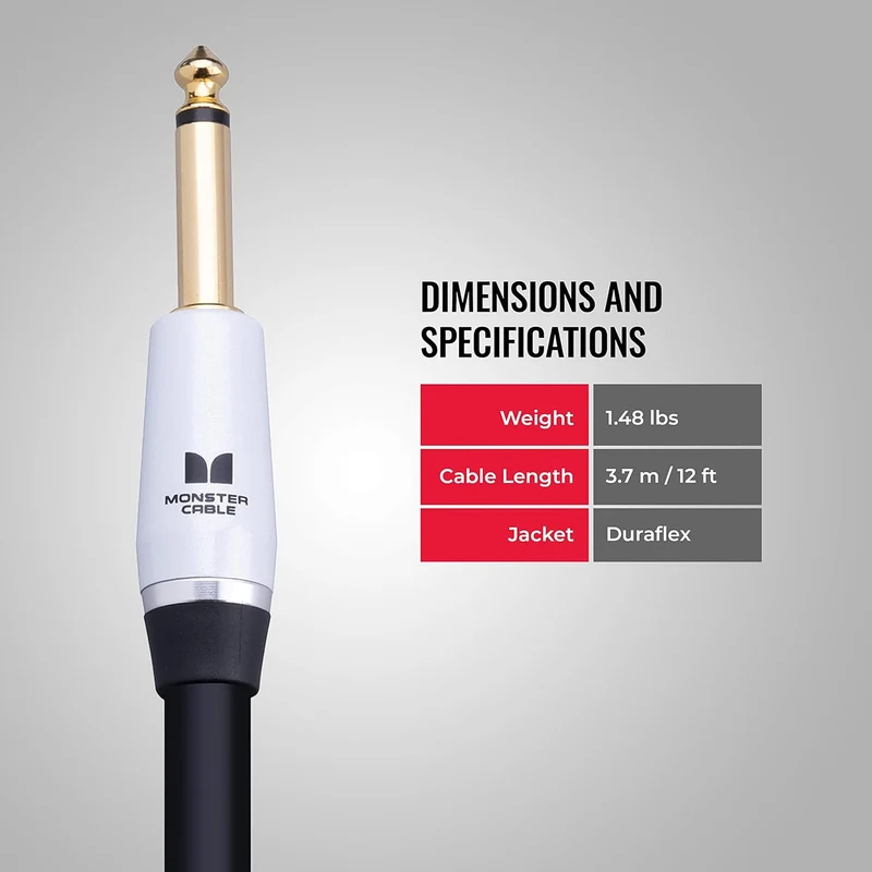 Monster Prolink Studio Pro 2000 Speaker Cable: 12 ft, Straight to Straight, 1/4 Plugs
