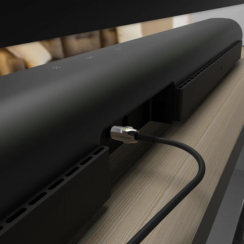 Monster M-Series 1000 Fiber Optical Audio Toslink Cable, Sound Bar Optical Audio Cable with Gold Connectors, 5ft