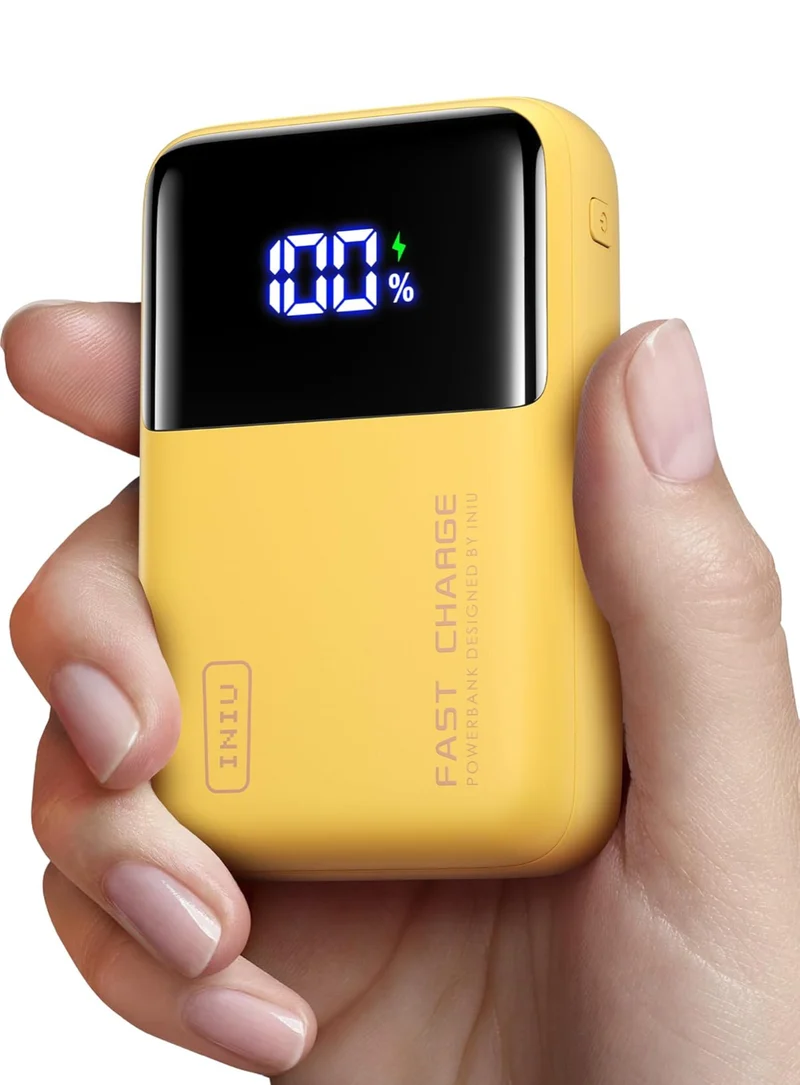 INIU Power Bank, 25000mAh 100W High Capacity Laptop & Phone Portable Charger, Fast Charging Flight Cruise Ship Family Essentials Traveling Powerbank for College Students Teen Boys Girls, Yellow