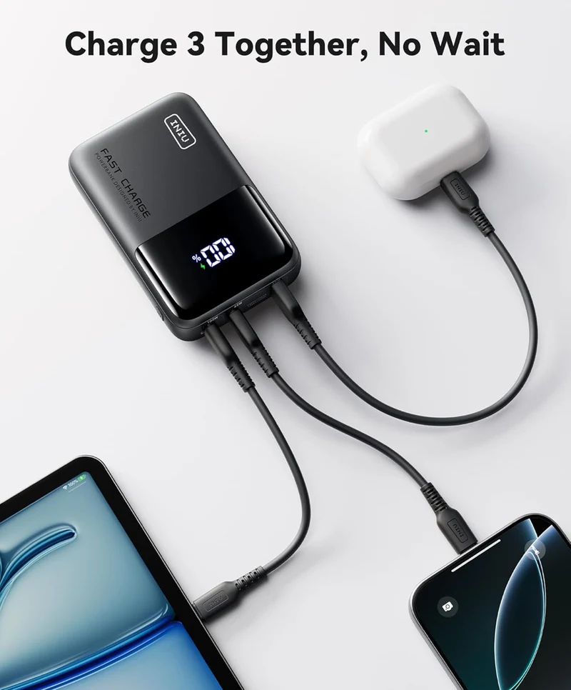 INIU Power Bank, 25000mAh 100W High Capacity USB C Laptop & Phone Portable Charger, Fast Charging Flight Cruise Ship Travel Essential Mini Battery Pack for College Students Travelers Boys Girls, Red