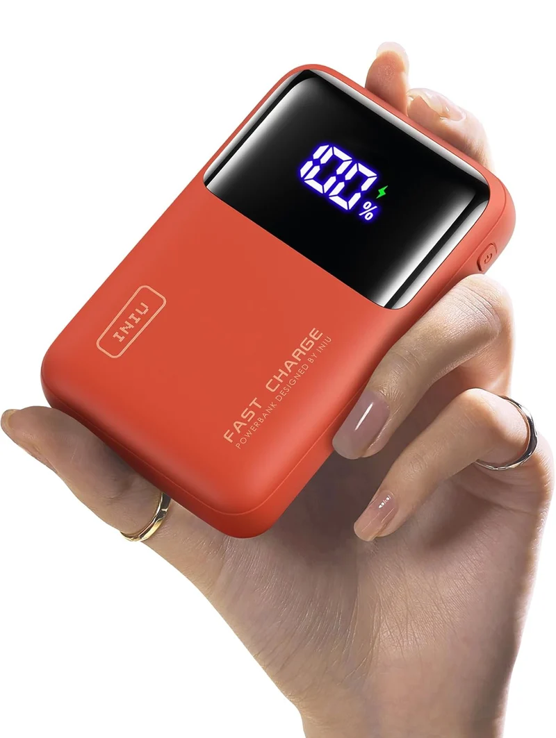 INIU Power Bank, 20000mAh 65W Ultra Small USB C Laptop & Phone Portable Charger, Fast Charging Flight Cruise Ship Family Essentials Traveling Battery Pack for College Students Teen Boys Girls, Orange