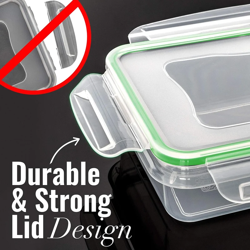 Fullstar 34-Piece Plastic Food Storage Containers with Lids (17 Containers & 17 Lids) - Leakproof, BPA-Free, Meal Prep Containers, Reusable Lunch Storage Set for Kitchen Organization (Pack of 34)