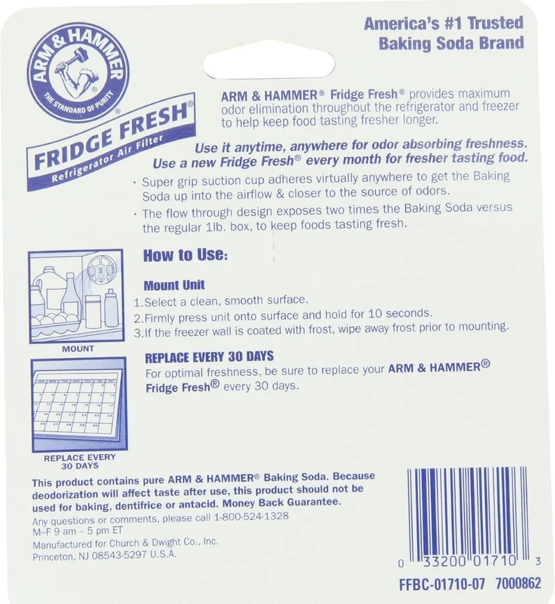 Arm & Hammer Fridge Fresh Refrigerator Air Filter (Pack of 4)