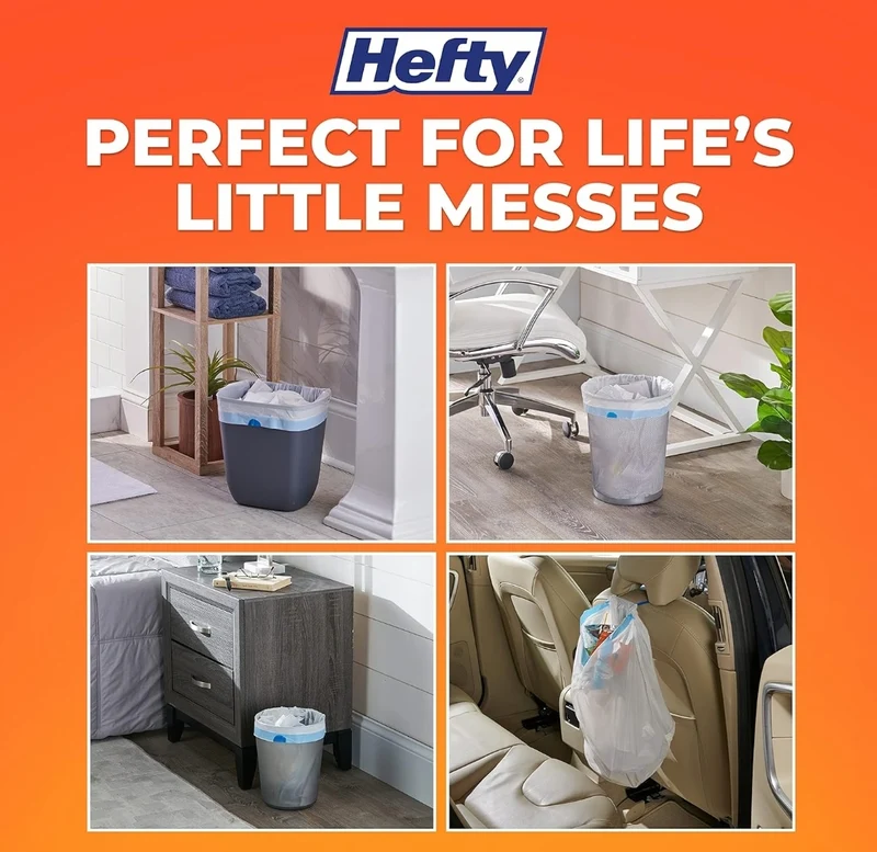 Hefty Small Trash Bags, Ocean Water Scent - 4 Gallon (34 CT)