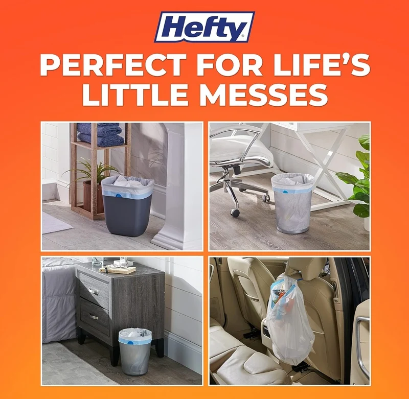 Hefty Small Trash Bags, Ocean Water Scent - 4 Gallon (52 CT)