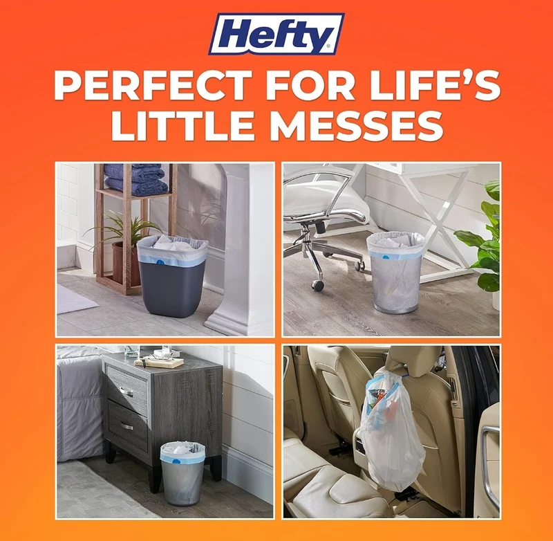 Hefty Medium Trash Bags, Ocean Water Scent - 8 Gallon (26 CT)