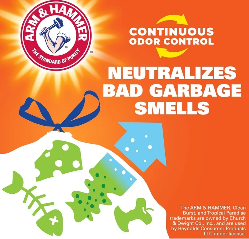 Hefty Ultra Strong Tall Kitchen Trash Bags, Lavender & Sweet Vanilla Scent - 13 Gallon (80CT)