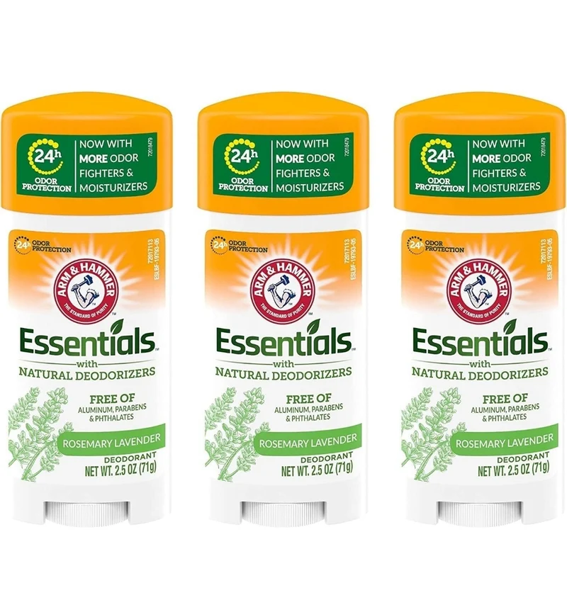ARM & HAMMER Essentials Deodorant Fresh Rosemary Lavender - 2.50 oz (Pack of 3)