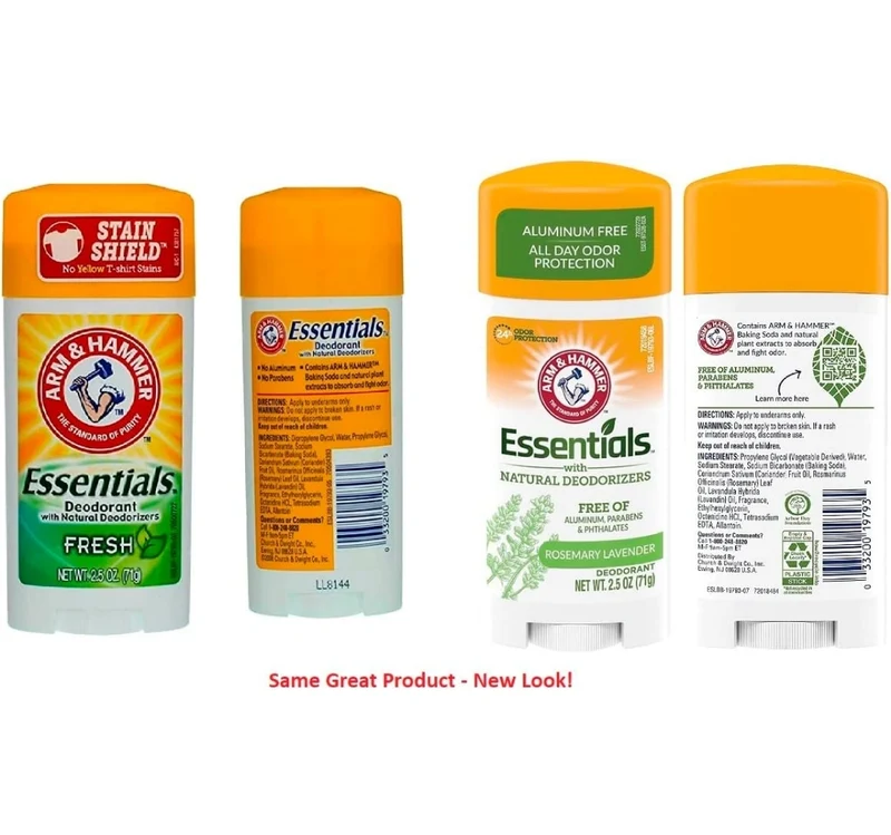 ARM & HAMMER Essentials Deodorant Fresh Rosemary Lavender - 2.50 oz (Pack of 3)