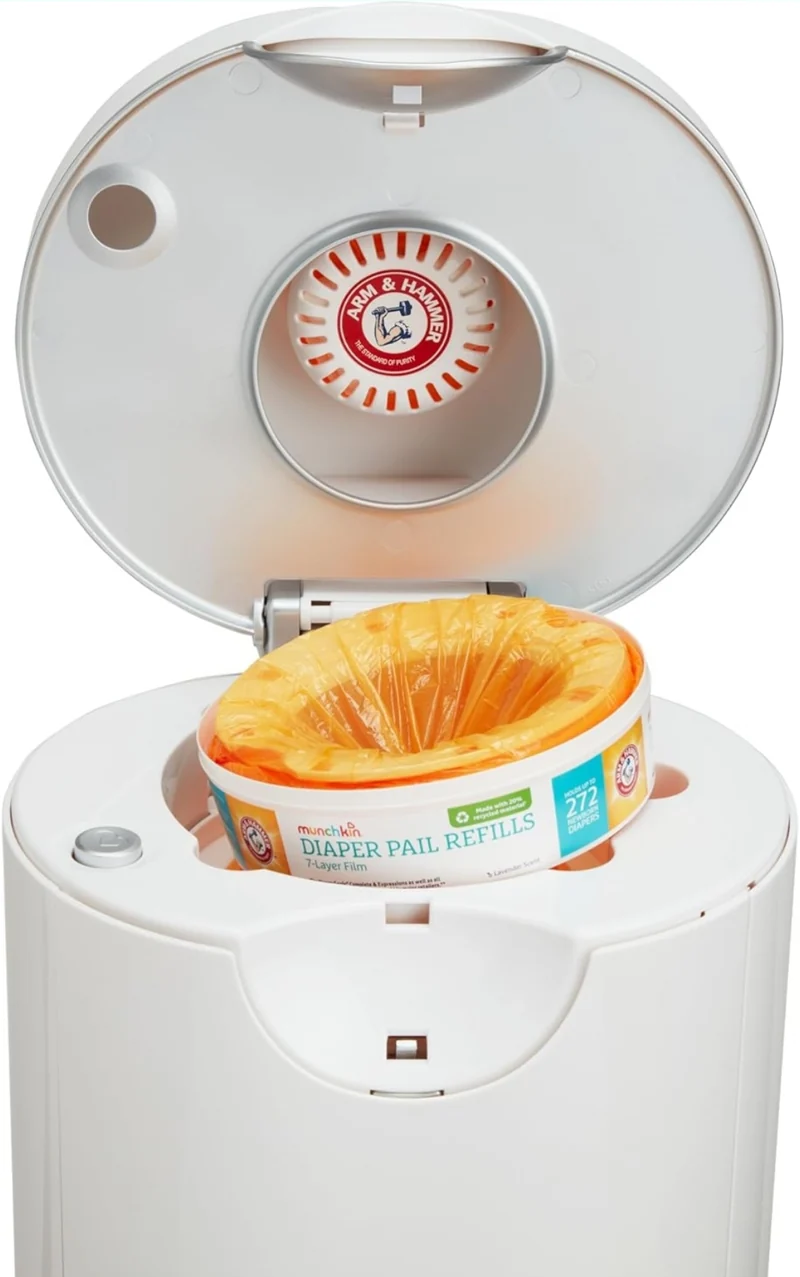 Munchkin Arm & Hammer Diaper Pail Refill Rings, Holds up to 2,176 Newborn Diapers - (8 Pack)